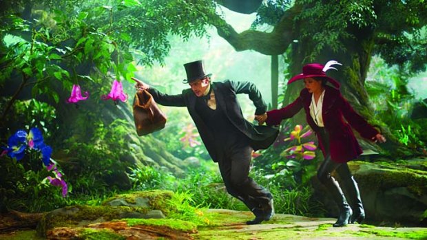 James Franco and Mila Kunis in Oz the Great and Powerful.