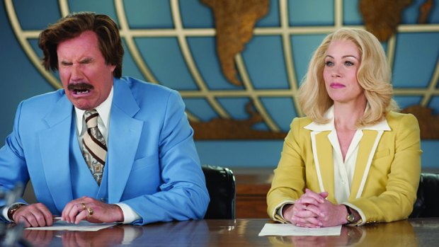 Will Ferrell and Christina Applegate in <i>Anchorman 2</i>.