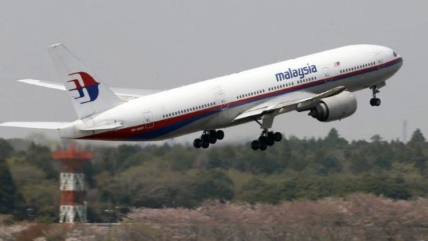 A Malaysia Airlines Boeing 777-200ER at Narita Airport in Narita, near Tokyo.