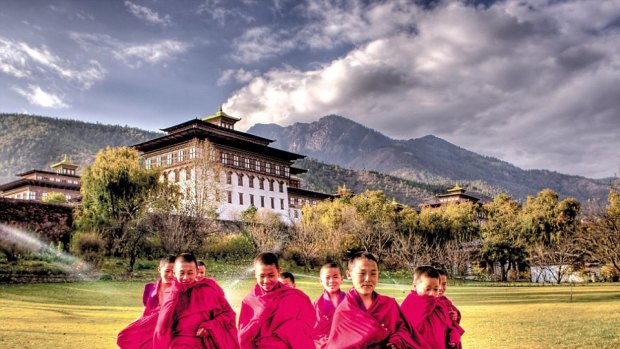 One of the King of Bhutan's own personal photos is being used to showcase 'the happiest country on Earth'.