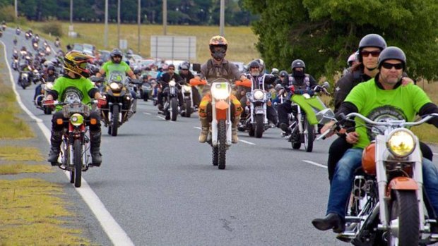 About 300 motorcycles are expected to take part in the Convoy for Cancer Families on Sunday in Canberra.