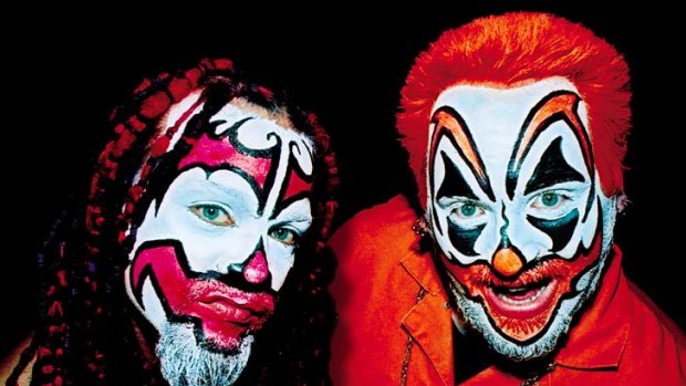 Harcore hip hop ... Detroit-based duo Insane Clown Posse in character.