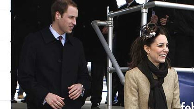 Happy couple ... Prince WIlliam and Kate Middleton