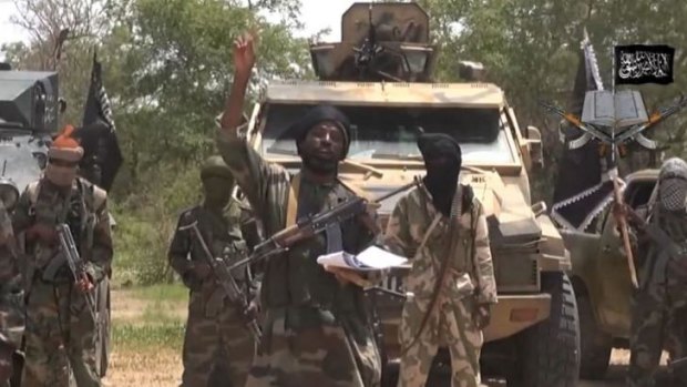 A screen grab taken from a video released by the Nigerian Islamist extremist group Boko Haram shows leader Abubakar Shekau. 