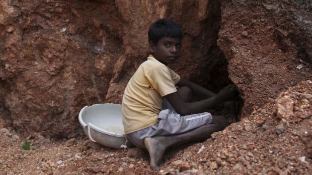 Mohammed Salim Ansari, 12, mining in Jharkhand, India.