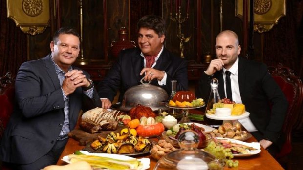 The best bromance in television: <i>MasterChef</i> judges Gary Mehigan, Matt Preston and George Calombaris.