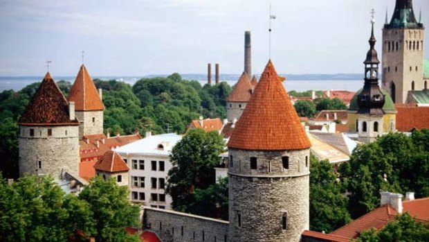 Modern mediaeval ... the terracotta roofs of Tallinn's Old Town.
