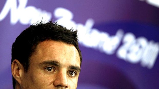 Injury blow ... New Zealand's first choice fly-half Dan Carter.