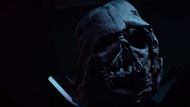 Darth Vader's burnt mask also appears in the trailer.