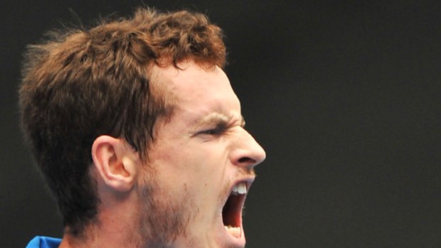 Andy Murray's vocal chords get a workout.