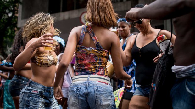 Not for me: A street party during Carnival in Rio de Janeiro, Brazil.
