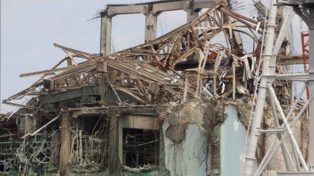 Damage: The destruction at the No.3 reactor building of Tokyo Electric Power Company's tsunami-crippled Fukushima Daiichi nuclear power plant.