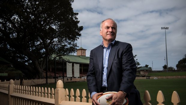 Sydney Rugby Union president David Begg, pictured at North Sydney Oval, is charged with forging a new path for grassroots rugby in Sydney. 