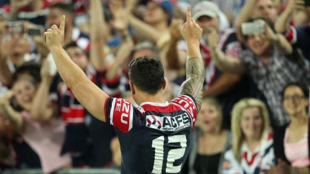 "I said to the boys that I'm going to wipe that first half, and I'm going to go out and play for them": Roosters star Sonny Bill Williams.