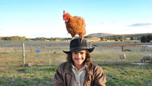 Chooka, with one of his farmyard friends.