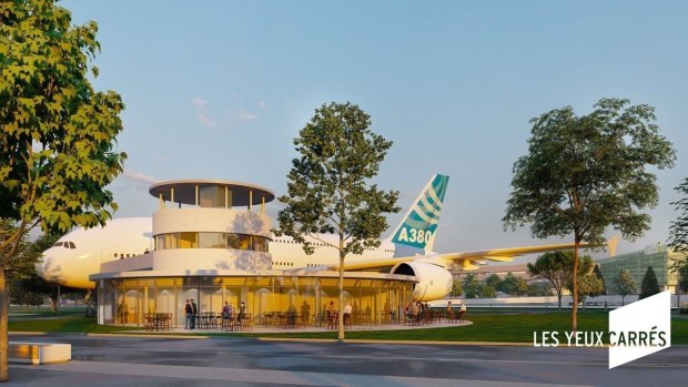 Adjacent to the plane will be a 60-seat restaurant.