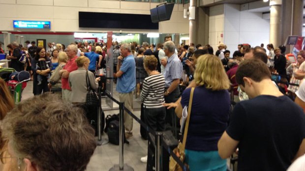 Brisbane Airport experienced delays after a failure of the check-in system used by Jetstar, Virgin and Tiger Airways.