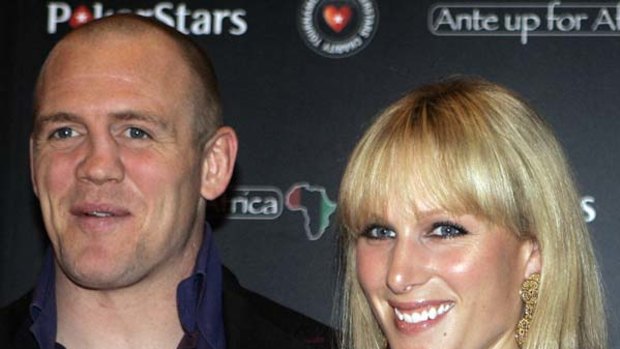 Engaged ... Zara Phillips and rugby player Mike Tindall.