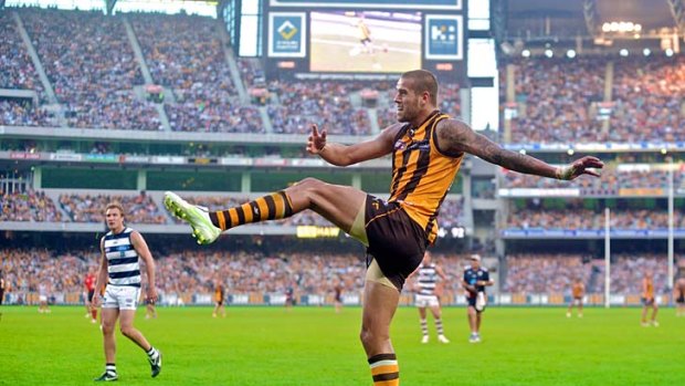 Hawthorn's Lance Franklin was held for most of the round five clash between these teams by Tom Lonergan, but it is hard to see Hawthorn winning without him.