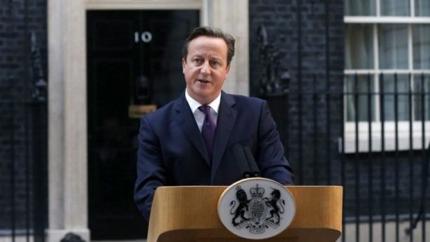 David Cameron delivers his historic speech on British constitutional change after the result was known.