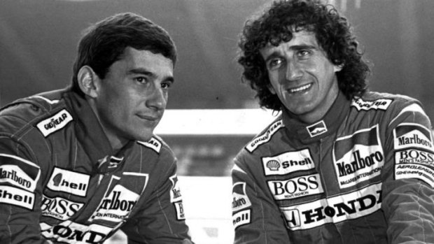 Fierce competitors: Brazil's Aryton Senna (left) and France's Alain Prost.