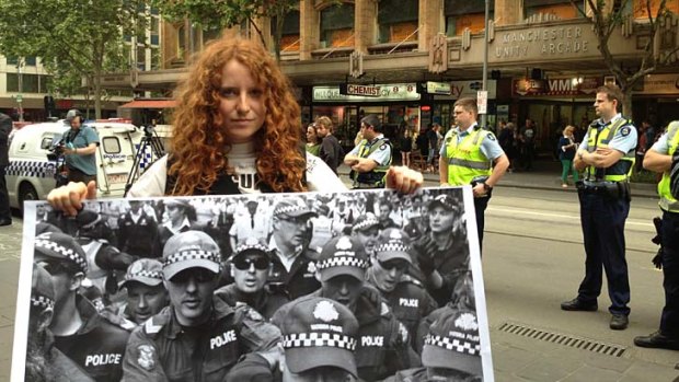 Still protesting: Sara Kerrison, who is involved in the Occupy legal case.
