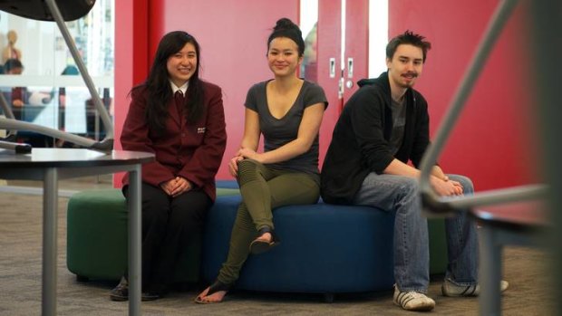 High achievers: My-Linh Hoang (left), Lisa Tran and Malcolm Beasley.