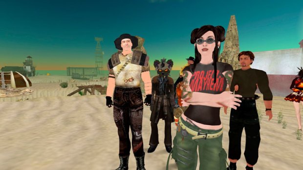 Spot the spook: intelligence operatives have entered the terrain populated by digital avatars that include elves, gnomes and supermodels - such as these from online game Second Life.