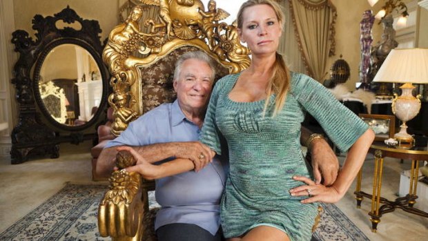 Jackie Siegel and husband David in their  8360 square metre house in Florida.