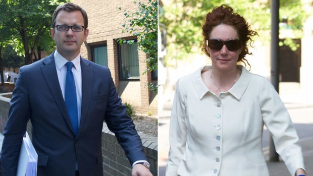 Former News of the World editor and Downing Street communications chief Andy Coulson and  former News International chief executive Rebekah Brooks.