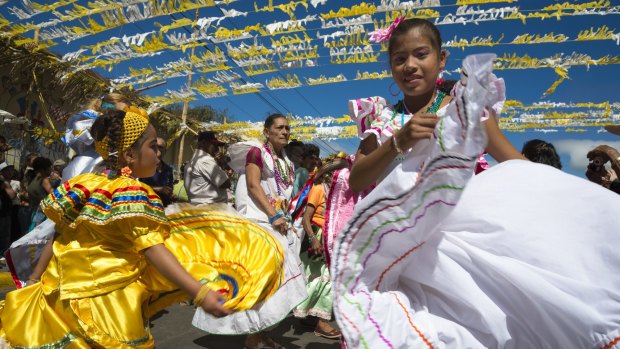 Traditional dancers in  Diriamba, Nicaragua.