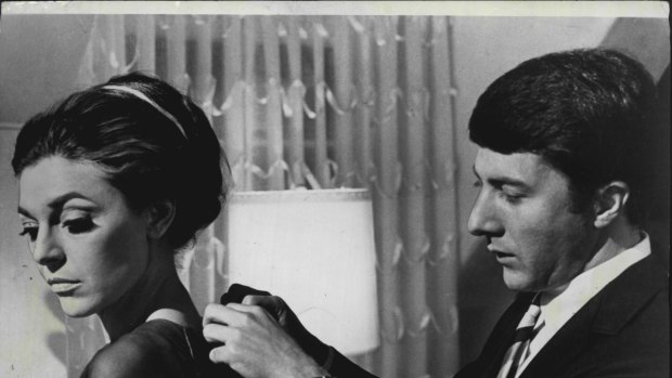 Anne Bancroft and Dustin Hoffman in The Graduate, from 1967.