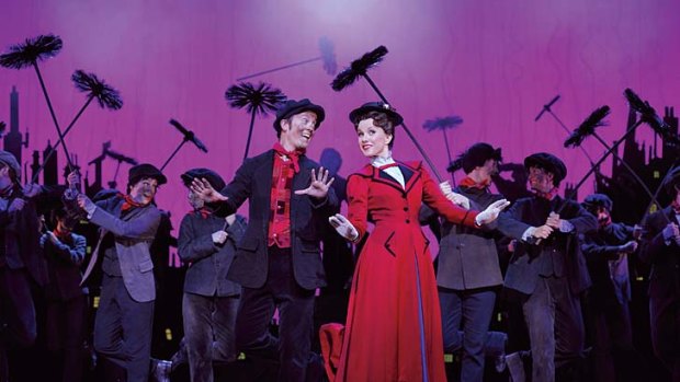 Chim Chim Cher-ee ... Matt Lee and Verity Hunt Ballard in their roles of Bert and Mary Poppins.