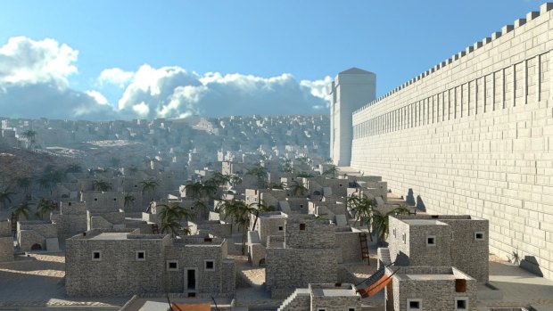 A view of Jerusalem as it may have looked in the time of Jesus from the 'Ancient Jerusalem VR' app