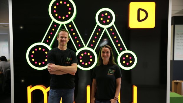 muru-D entrepreneur in residence Mick Liubinskas and co-founder Annie Parker.