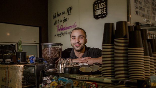 Glass House Cafe manager Adam Charif says public service jobs are the business's lifeline.