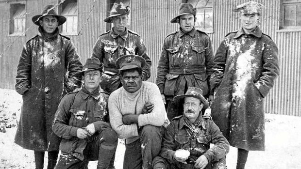 Black and white Australians served together in WWI.