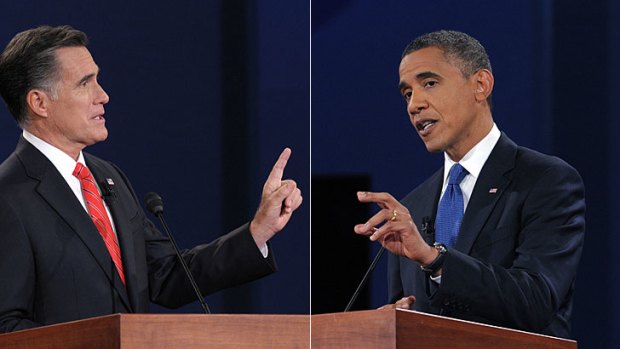 Mitt Romney and Barack Obama go head-to-head in the first US presidential debate of 2012.