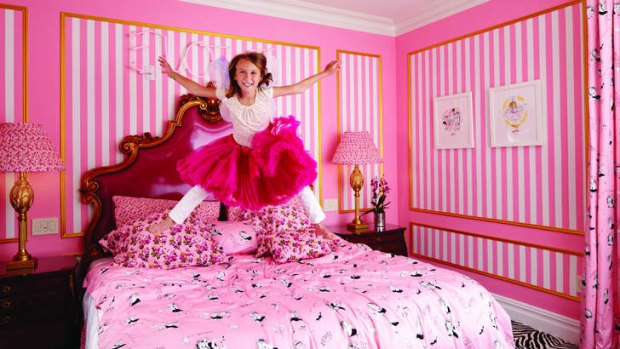 Sparkly pink: The Eloise Suite at the Plaza Hotel, New York.