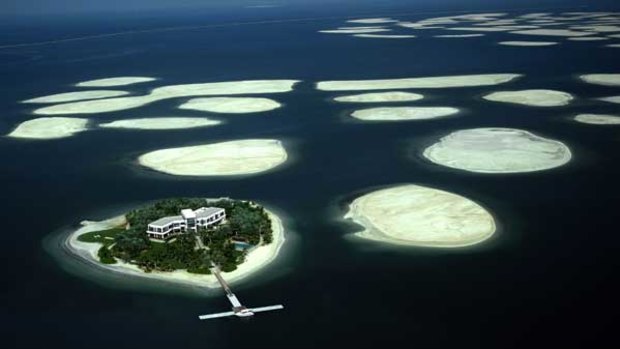 A cluster of man-made islands off the United Arab Emirates coast is sinking.