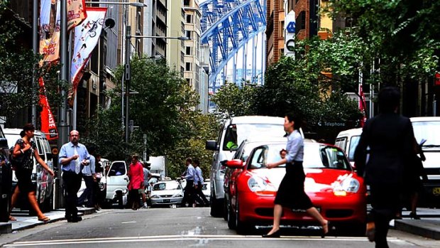 No speed zone: Pitt Street, along with other roads in the Sydney CBD will have a lowered speed limit enforced.