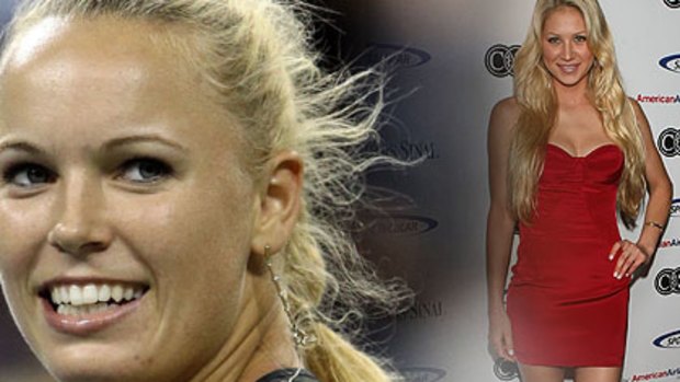 Caroline Wozniacki ...  and the "she-devil" of tennis, Anna Kournikova.
