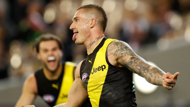 Tigers star Dustin Martin is an early Brownlow Medal favourite.