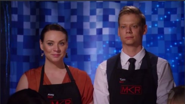 Putting on a show: Amy and Tyson top score in the whole MKR competition.