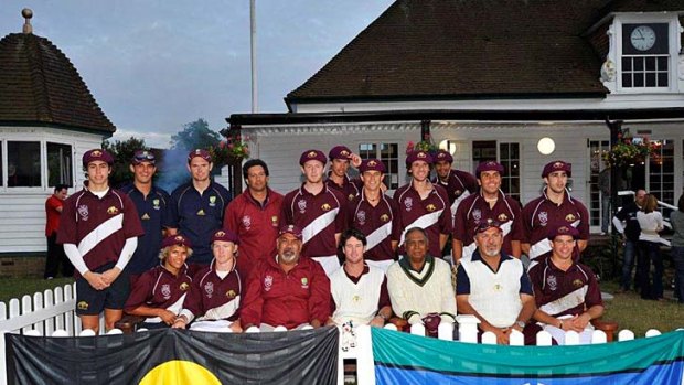 Dan Christian, (pictured centre, front row) captained the Indigenous Australian team that toured England in 2009.