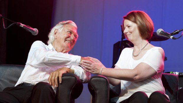 Prime Minister Julia Gillard joined her predecessor Bob Hawke for the panel discussion.