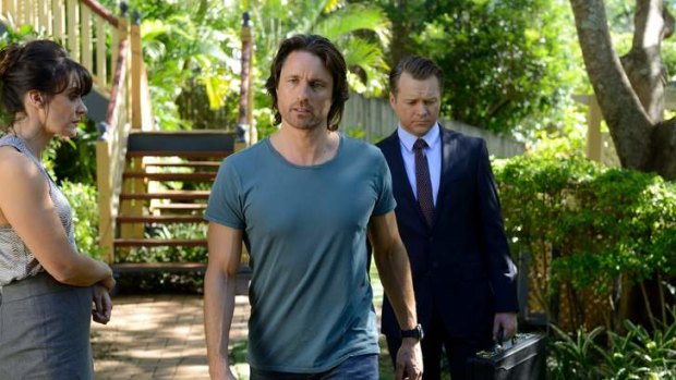Suspect: The plot of <i>Secrets and Lies</i>, starring Martin Henderson, centre, mirrors the web of problems at Channel Ten.