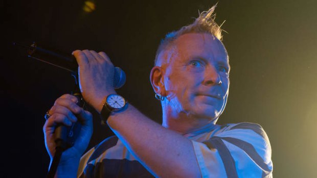 British singer John Lydon performs with his band Public image Limited