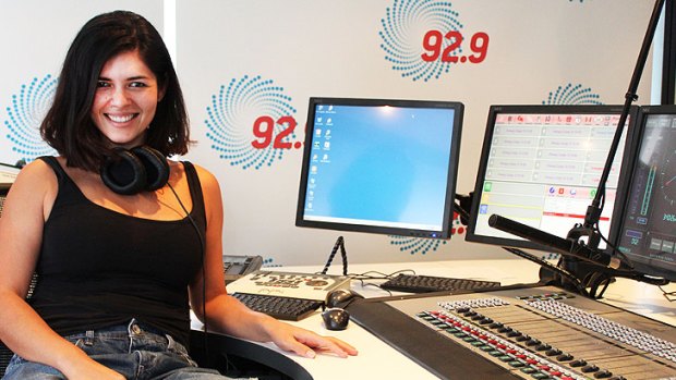 Dani Pola was called up yesterday to co-host 92.9FM's Hot 30 Countdown - just 30 minutes before the show started. <i>Photo: Dennis McDougall.</i>