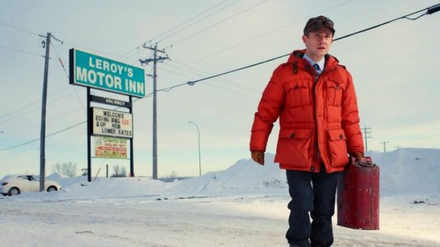 Character: Martin Freeman as Lester Nygaard in the TV series <i>Fargo</i>.